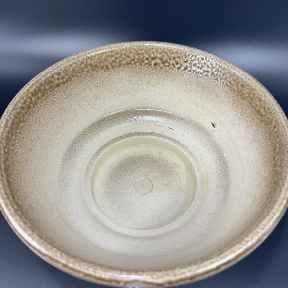 Vintage Vetter W Germany Stoneware Pottery Planter Dish Bowl Container Tan Brown - Picture 9 of 16